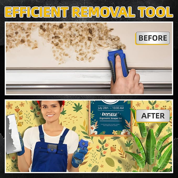 DIYSELF Razor Scraper with 15 Extra Razor Blades, Stove Top Cleaner Tool | - Image 3