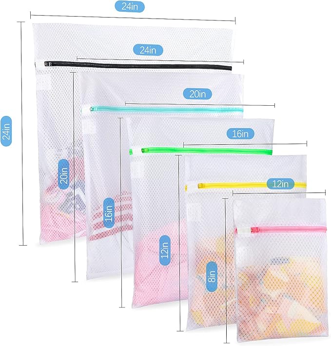 GOGOODA 5 Set Mesh Laundry Bags, Delicates Washing Bags - Image 5