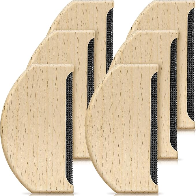 Boao 6 Pcs Wool Combs Sweater Defuzzer, Wood Fabric Shaver by Boao
