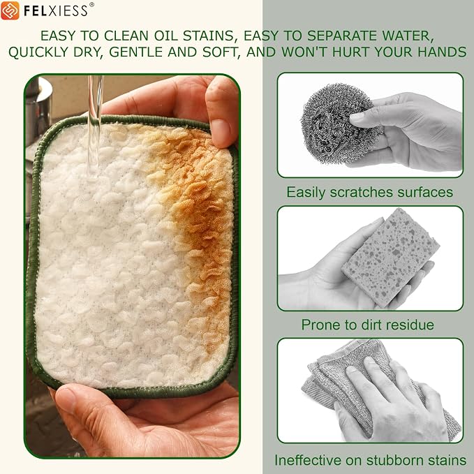 Silver Microfiber Scrubbing Pads, Non-Scratch - Image 2