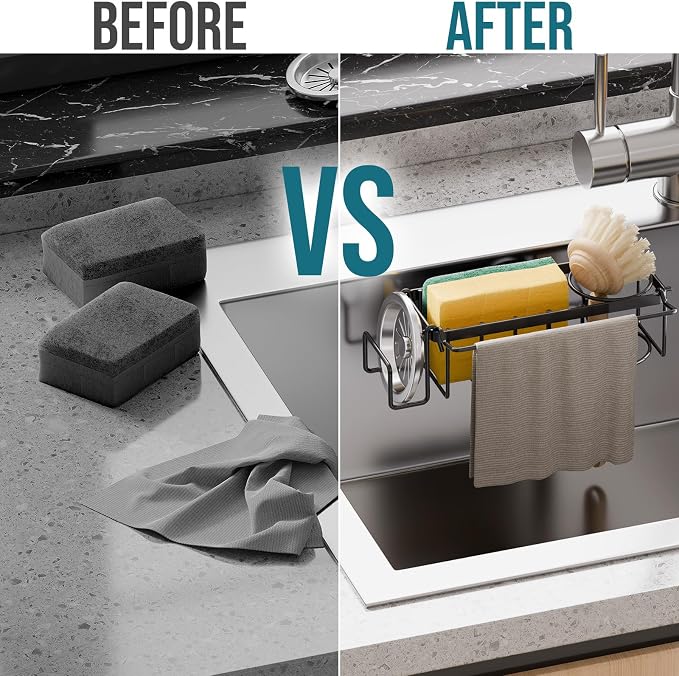 TAILI 4-in-1 Sponge Holder for Kitchen Sink - Image 4