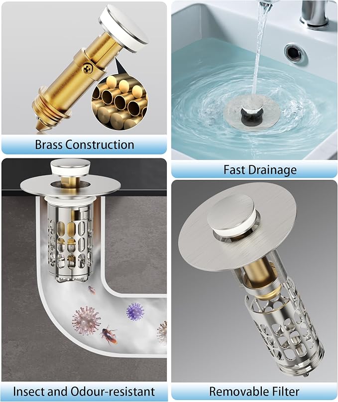 QYHNYJF Upgraded Bathroom Sink Stopper - Image 4