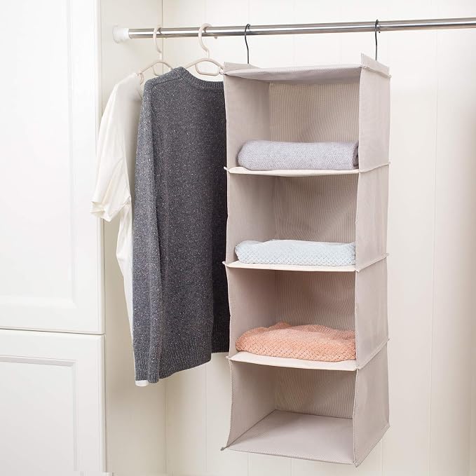 Hanging Closet Organizer 4-Tier, Oxford Wardrobe Storage, shoes & accessories; - Image 5
