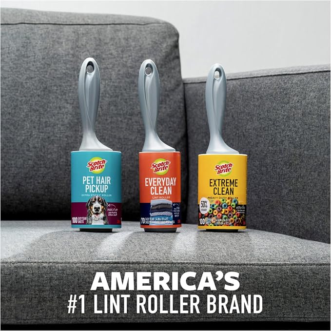 Scotch-Brite 50% Stickier Large Surface Lint Roller, Works Great On Pet Hair - Image 10