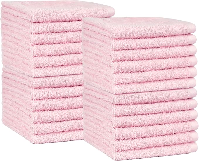 Amazon Basics Highly Absorbent, Fast Drying 100% Cotton Washcloths by AmazonBasics