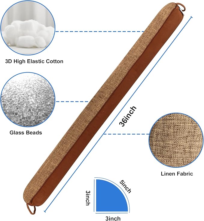 NABOWAN Weighted Door Draft Stopper — Triangular Under-Door Gap Filler - Image 2