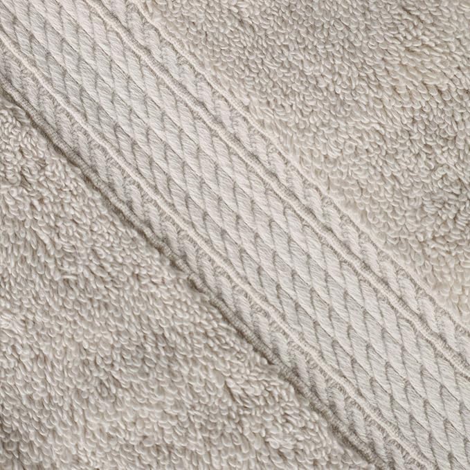 SUPERIOR Egyptian Cotton Ultra Plush & Absorbent, 3 Piece Set, Stone | Quick Dry - Image 3