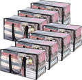 7 Pack Clear Clothes Storage Bags by Vieshful