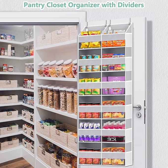 Heavy Duty Over The Door Organizer 6 Tiers, Extra Large Behind Door Storage of - Image 7