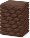 Homaxy 100% Cotton Waffle Weave Kitchen Dish Towels 8-Pack, Coffee | 13 x 28 by Homaxy