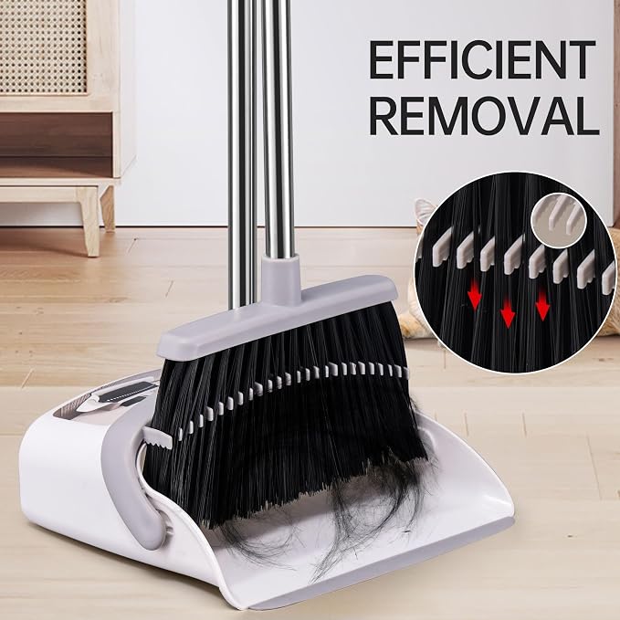 Broom with Dustpan Combo Set, Hand Broom and Dustpan Set - Image 6