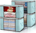 90L Large Storage Bags, 4 Pack Clothes Storage Bins Closet Organizers | by BuddingJoy-BuildaJoyfulLifeforYou