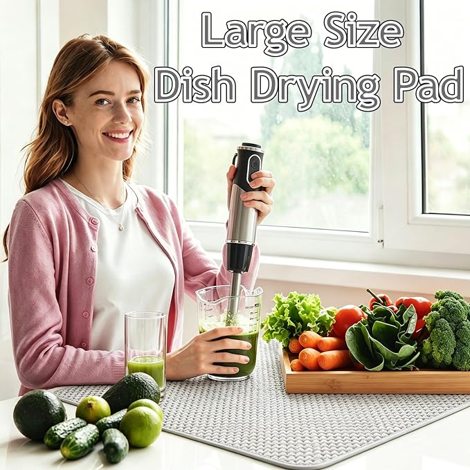 2 Pack Microfiber Dish Drying Mat, 30*24 inch Absorbent Dish Drainer Kitchen - Image 7