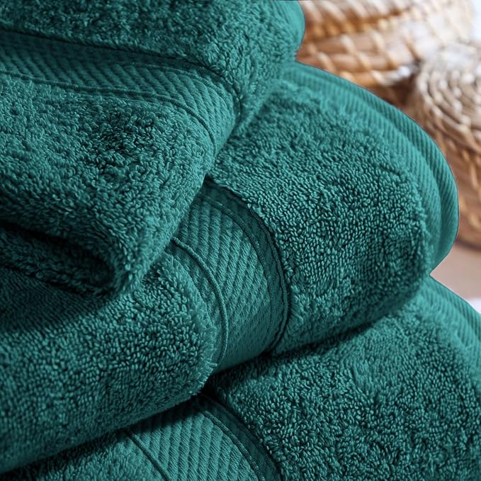 Superior Egyptian Cotton Ultra Plush & Absorbent, 3 Piece Set, Teal | Quick Dry - Image 7