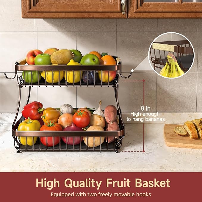 Sevenblue 2-Tier Fruit Basket - Image 2