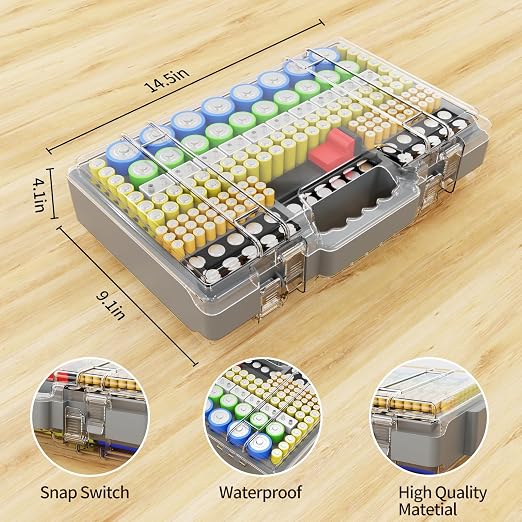 Narotood Battery Organizer Storage Holder Box Case - Image 6
