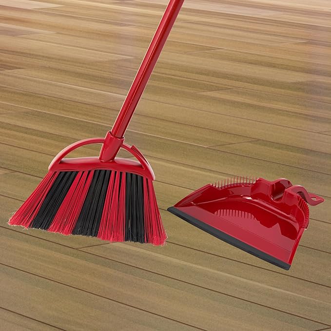 O-Cedar One Sweep Broom & Step-On Dustpan Set | Patented Wave Bristles Remove - Image 6
