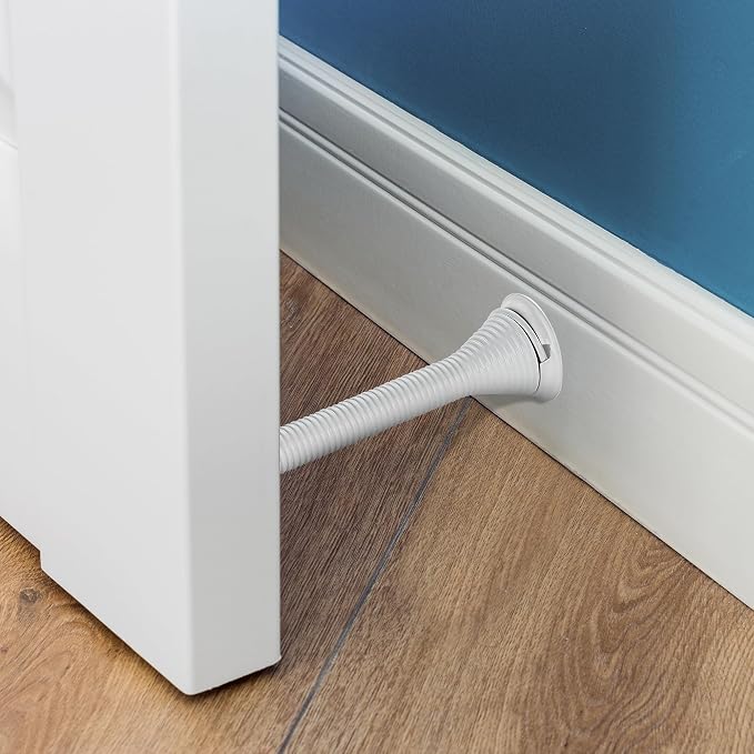 Ravinte Door Stoppers, 18 Pack White Spring Door Stops - Image 4