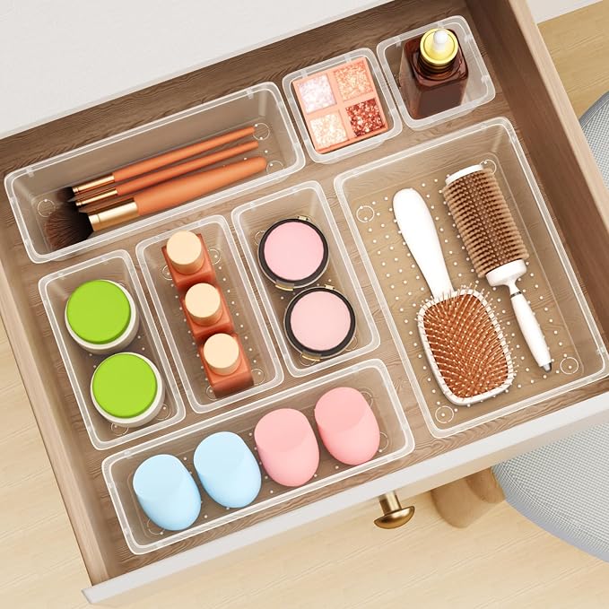 24 PCS Drawer Organizer Set, Makeup Organizers, Tool Storage Trays | 4 Sizes - Image 8