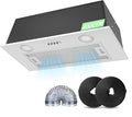 400CFM Range Hood Insert 23.6 inch |Build-In/Insert Stainless Steel Kitchen Vent Hood |3-Speed Controls with LED Lights| 6 Layers Grease Filters|Ducted/ductless Convertible