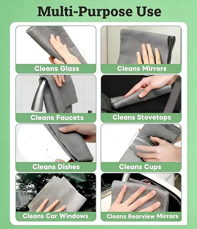 Thickened Magic Cleaning Cloths 10 Pack, Streak-Free Microfiber Towels - Image 6