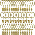 40 Pack Curtain Rings with Clips, Drapery Clips with Rings, Drapes Rings 1.26 by AMZSEVEN