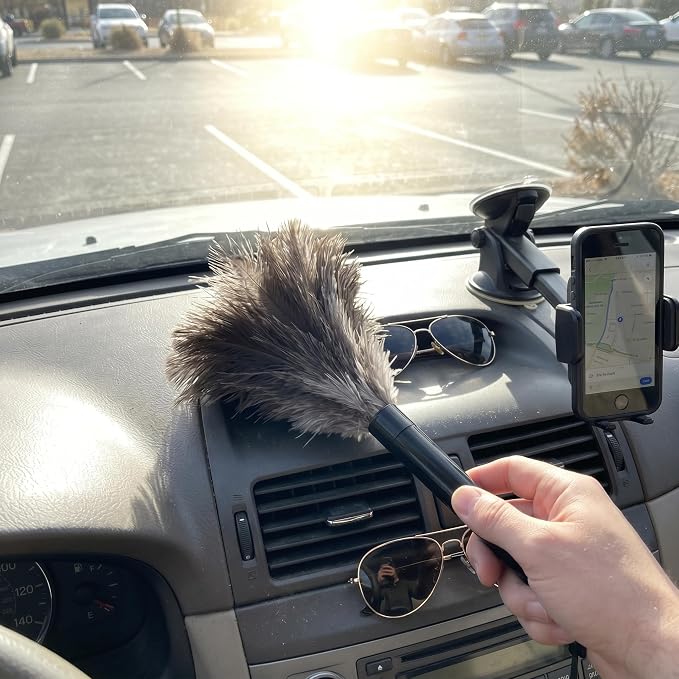 2 Pcs Retractable Ostrich Feather Dusters, Washable Handheld Tools | 2-piece set - Image 7