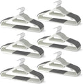 60 Pack Heavy Duty Plastic Hangers, Non Slip Clothes Hangers by MLKJHHI