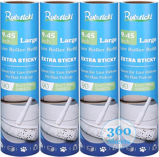 9.45 inch Lint Roller Refills for Large Long Handle Lint Rollers for Carpet by Unknown