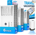6 Packs Vacuum Bags for Travel by Wfiia