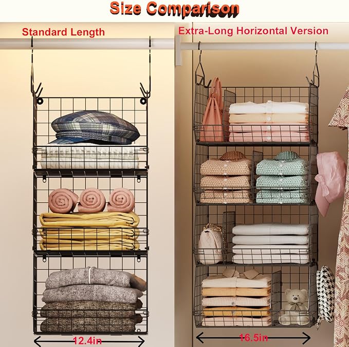 Jautokerdar 4 Tier Hanging Closet Organizer - Image 6
