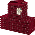 Homaxy Kitchen Towels and Dishcloths Set, Brick Red by Homaxy
