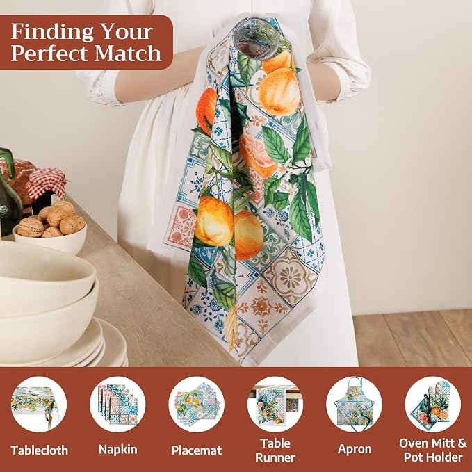 Maison d' Hermine Kitchen Towels Set of 3 Reusable 100% Cotton 27.50" x 20" - Image 4