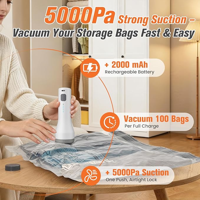 12 Pack Vacuum Storage Bags for Travel - Image 2
