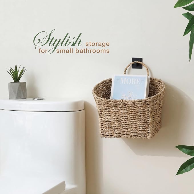 84ECO Set of 2 Seagrass Hanging Baskets - Image 4