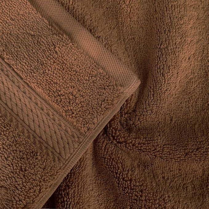 Superior Egyptian Cotton 800 GSM Plush & Absorbent, 9 Piece Set, Chocolate | - Image 4