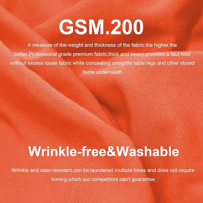 RELIANCER 2 Pack Stretch Spandex Table Covers for Rectangular Tables,4FT Elastic Fitted Tablecloth,Universal Rectangular Table Cloth Protector for Outdoor Party,Wedding,Bar,Birthday,Banquet,Events