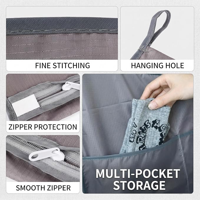 2 Pack Hanging Laundry Bag，Over the Door Laundry Hamper - Image 8