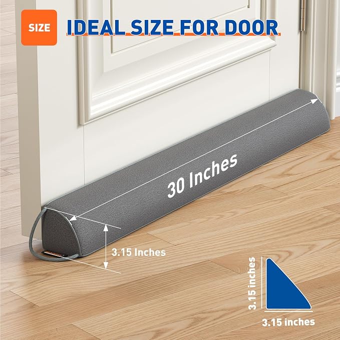 MAGZO Under Door Draft Stopper 30 Inches, Sound Proofing - Image 2