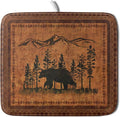 Forest Bear Dish Drying Mat 16x18 Inch Rustic Cabin Washable Microfiber by Giwawa