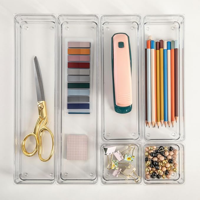 Martha Stewart Miles Stackable Desk Drawer Organizers - Image 4
