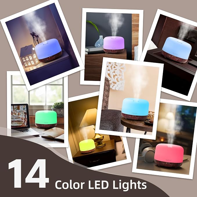 ASAKUKI Essential Oil Diffuser for Home, 500ML Aromatherapy Humidifier | - Image 6
