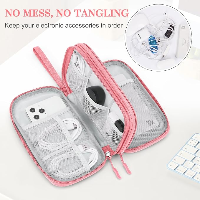 FYY Electronic Organizer, Travel Tech Pouch Bag, Waterproof, Double Layers - Image 5