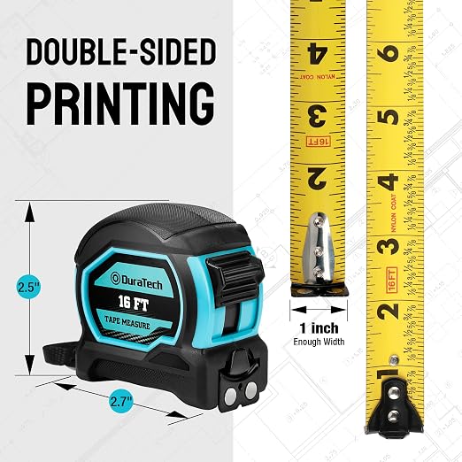 DURATECH 16FT Magnetic Double-Sided Tape Measure, Easy Read Measuring Tape - Image 6