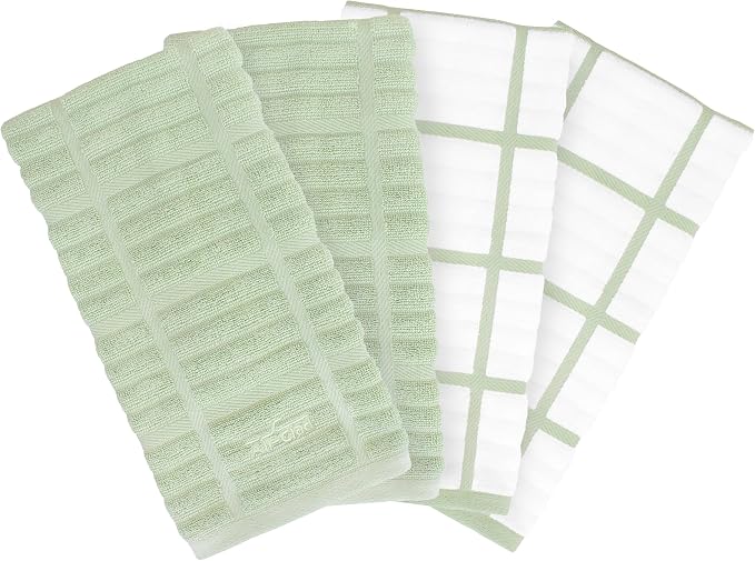 All-Clad Solid & Coordinate Kitchen Towels: Highly Absorbent, Super Soft Long by All-Clad