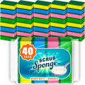 DecorRack 40 Kitchen Scrub Sponges, Heavy Duty Bulk Pack by DecorRack