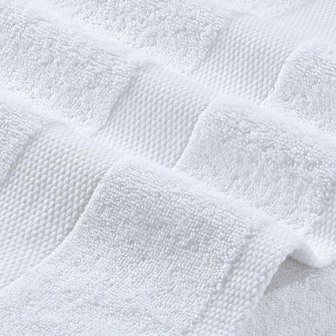 White Bath Towels 24x50 Inch, 6 Pack - Image 8