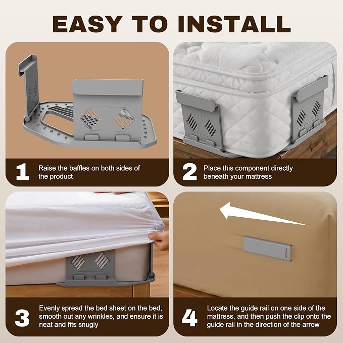 Bed Sheet Holders for Corners, Keep Sheets Firm & Tight, Heavy Duty Non-Slip - Image 5