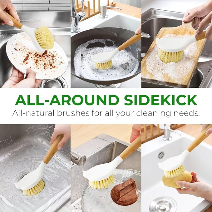 AIRNEX Wooden Dish Brush Set of 2 - Image 3