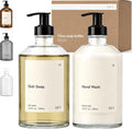 KIVY Glass Soap Dispenser Set 2X 16oz by KIVY